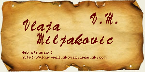 Vlaja Miljaković vizit kartica